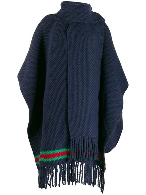 gucci ponchos|Gucci stripe poncho.